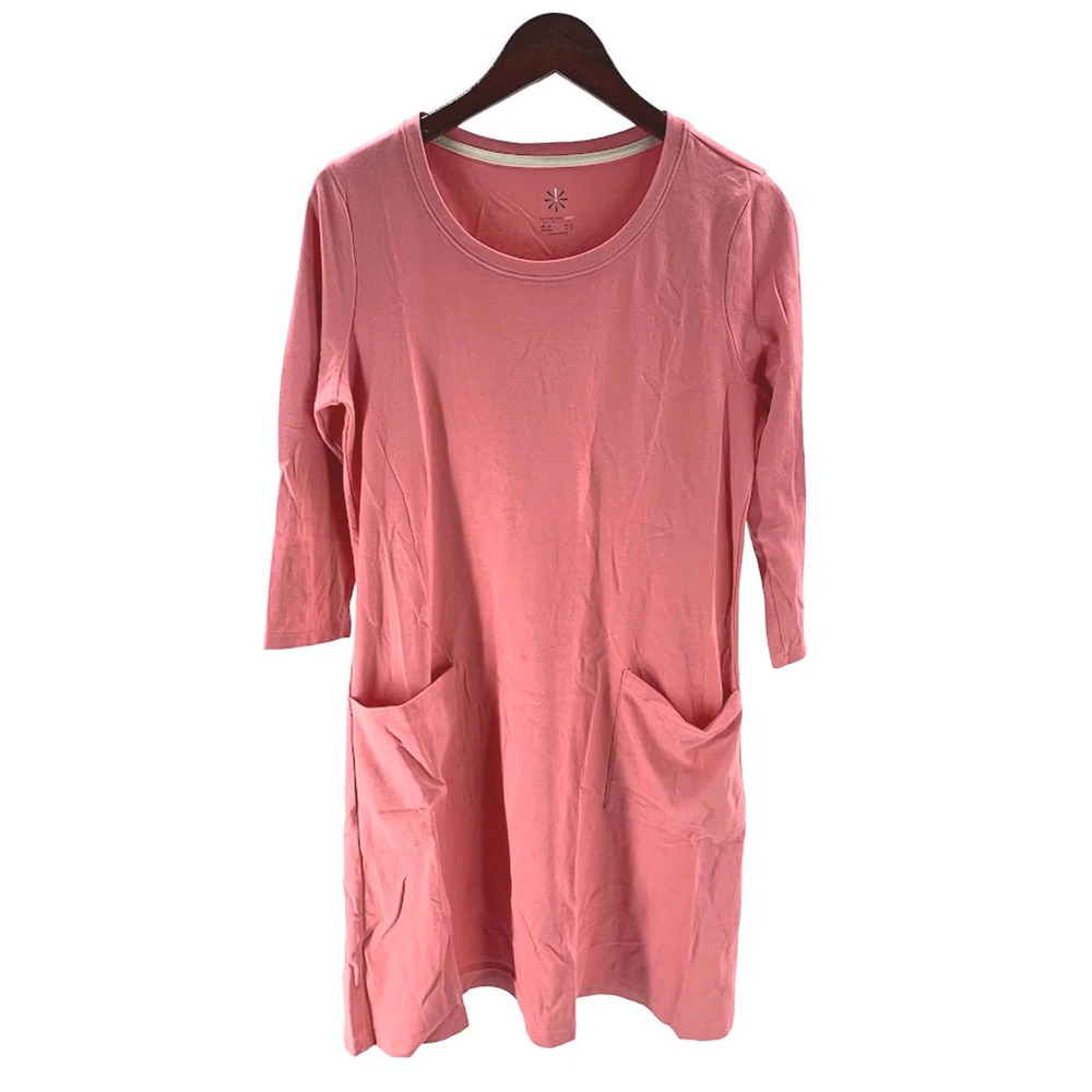 Issac Mizrahi Live! Essentials Pima Scoop Neck Swing Top Coral - Tall